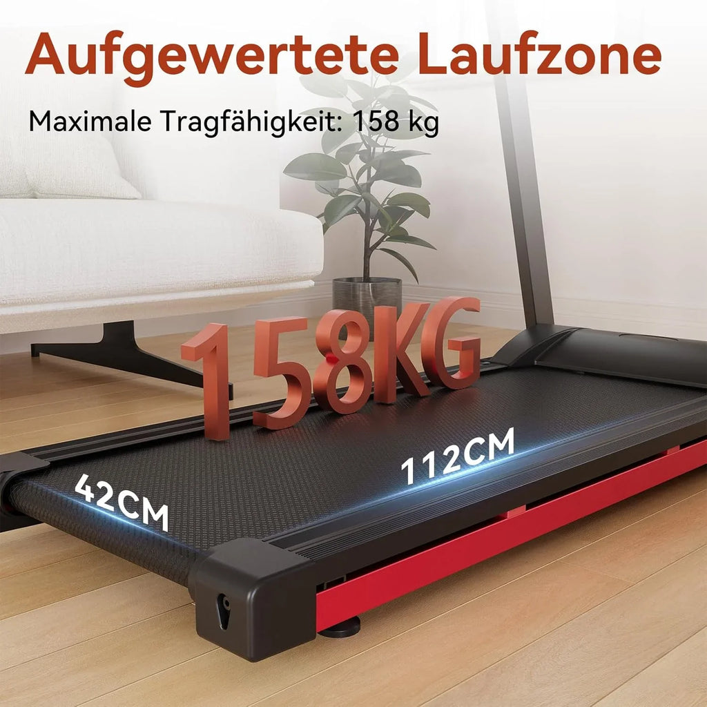 3.5HP Foldable Treadmill Walking Pad 350 lb (158 kg) Capacity 6% Incline 10 MPH/16 KPH LCD & App for Home Office